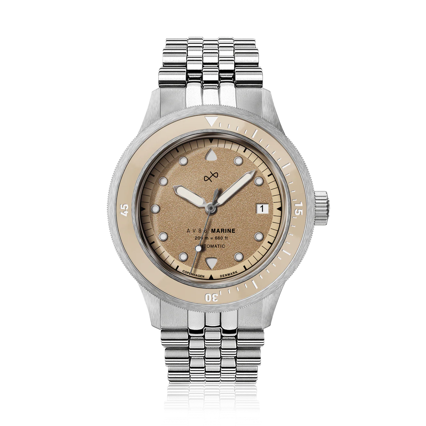 1956-Marine_Steel_Sand_004408-934002_5Link_Marine_Steel 1956 Marine Automatic - SAND - الصورة 1
